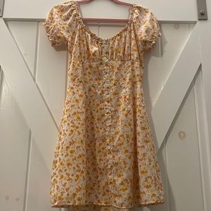 Yellow and Orange floral dress